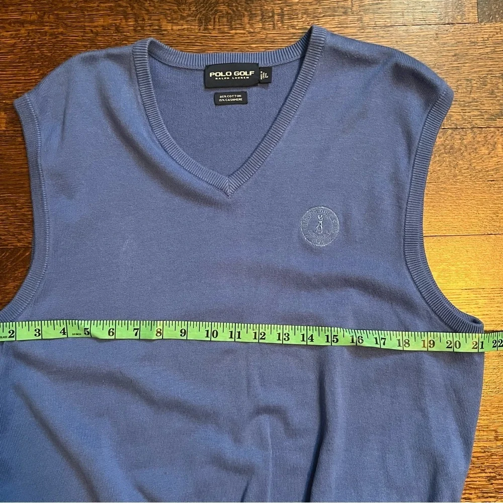 Polo golf by Ralph Lauren Men's V-Neck Blue Sweater Vest
